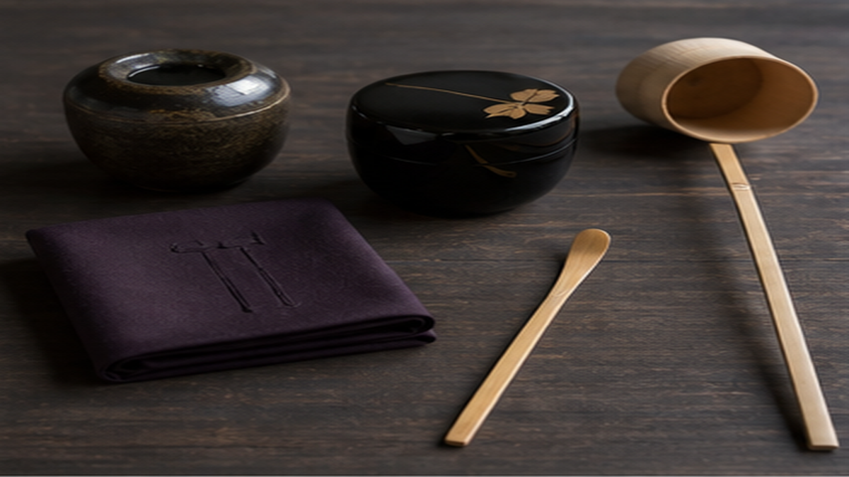 利休百首の名言をイメージした茶道具のイメージ画像