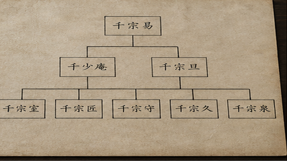 三千家の系譜図のイメージ画像