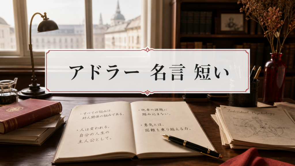 アドラー 名言 短いのアイキャッチ画像