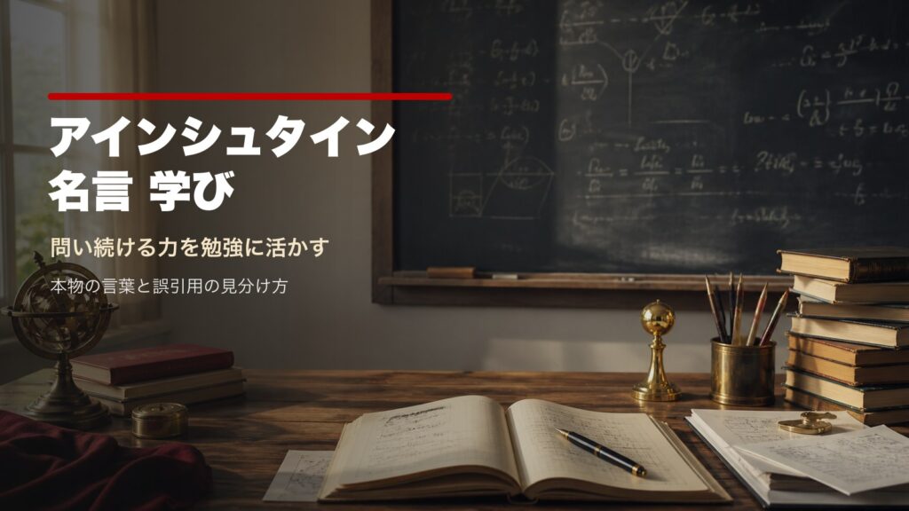 アインシュタインの名言と学びのイメージ画像