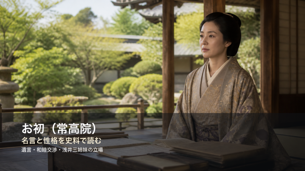 お初（常高院）の名言と性格を史料から確認するアイキャッチ画像