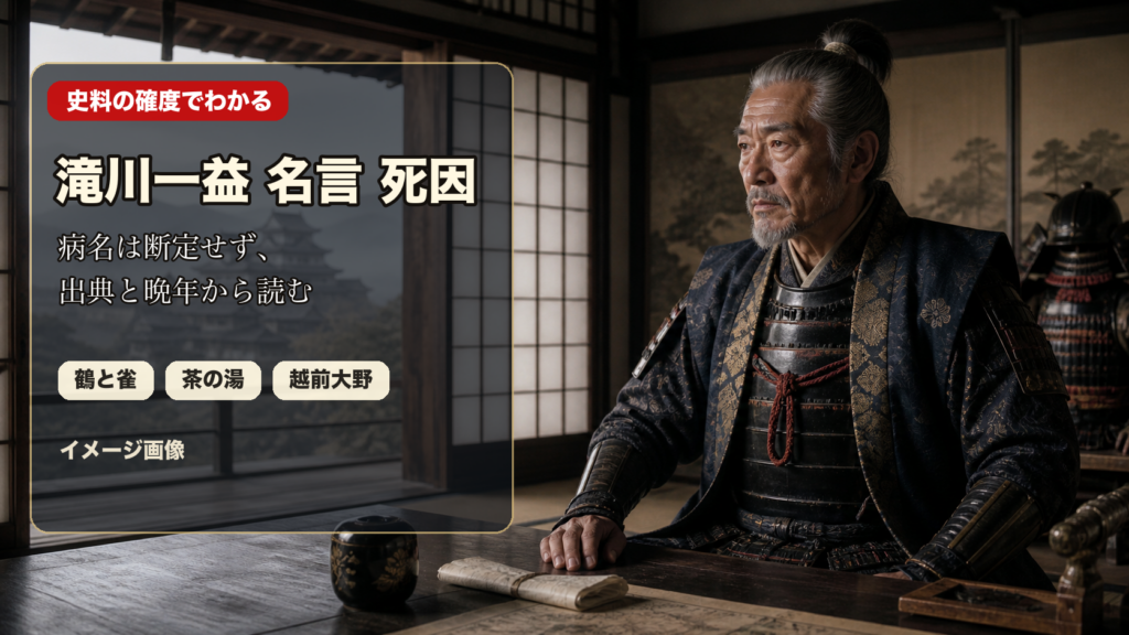 滝川一益の名言と死因を史料の確度で解説するアイキャッチのイメージ画像