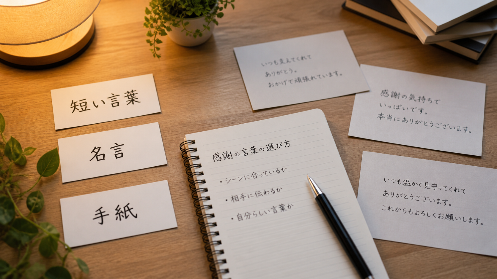 ありがとうの言葉の選び方を整理するノート