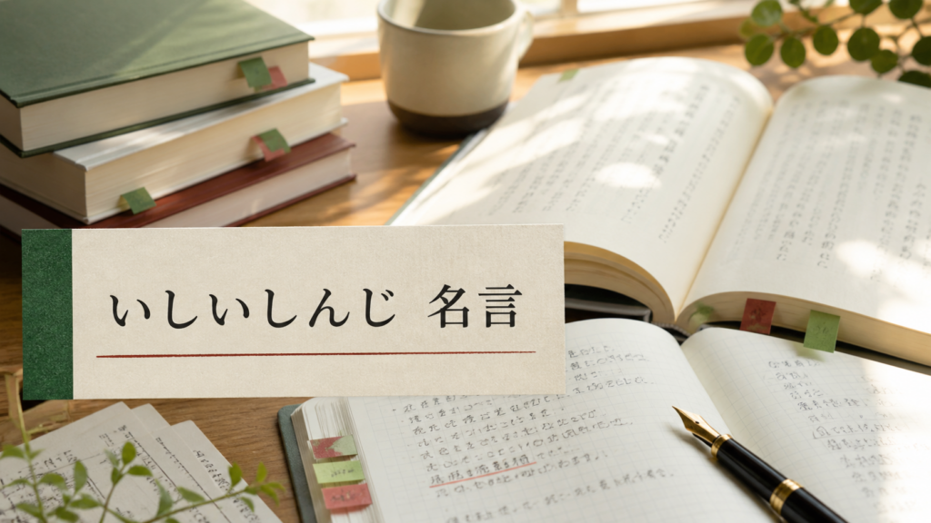 いしいしんじ 名言の意味を本とノートで整理したイメージ画像