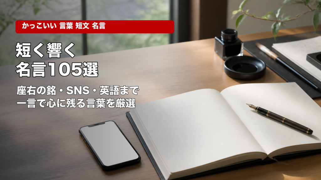 かっこいい言葉・短文名言105選のアイキャッチ画像