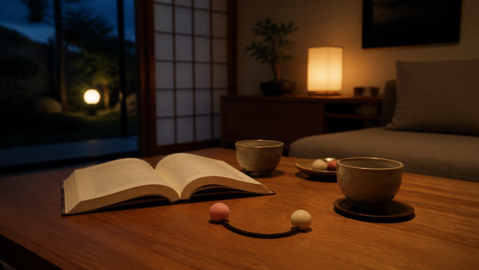 笑いと読書を表す居間のイメージ