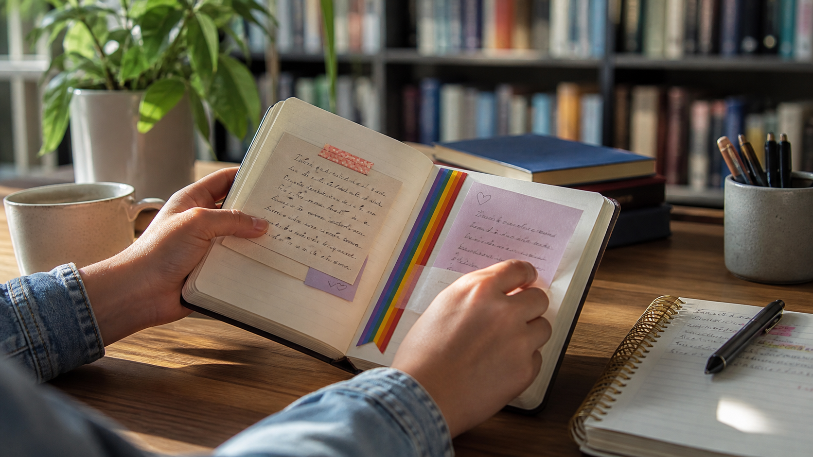 LGBTQ+の名言をノートで読むイメージ画像