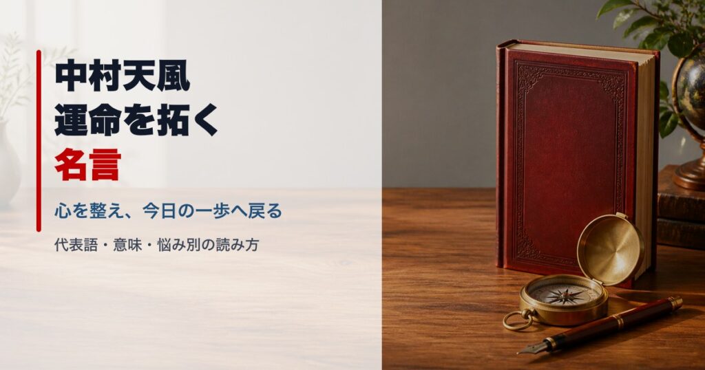 中村天風 運命を拓く 名言のアイキャッチ