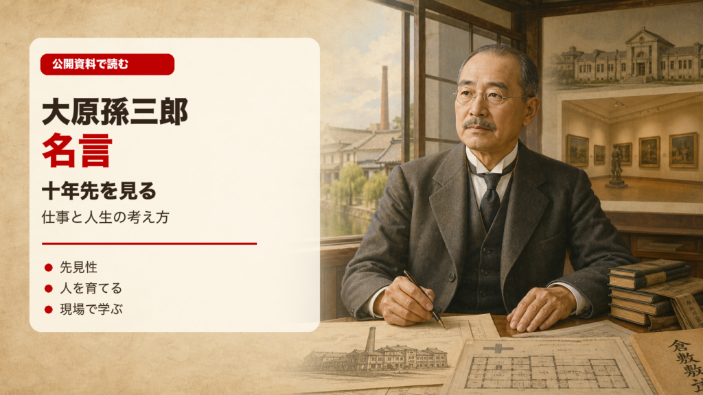 大原孫三郎 名言の要点を示すイメージ画像