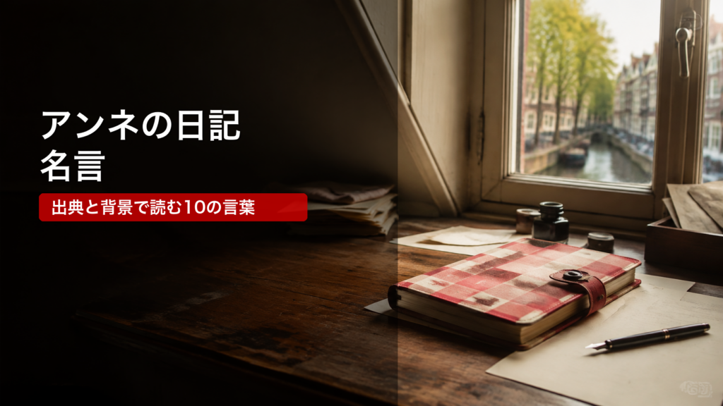 アンネの日記 名言の結論が分かる机のイメージ画像