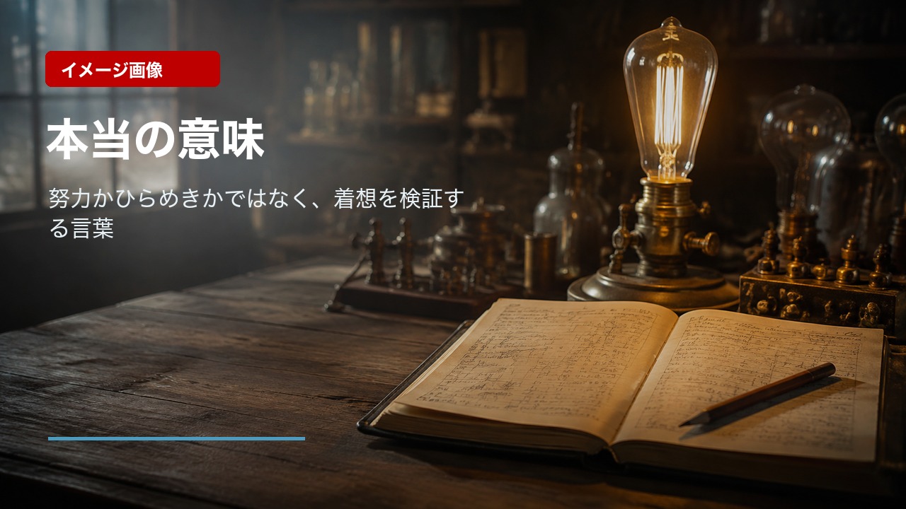 エジソンの99％の本当の意味を表したイメージ画像