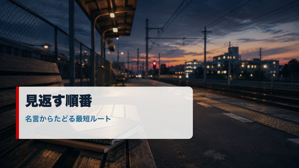 俺ガイルを見返す順番を考える駅のホームとノートのイメージ画像