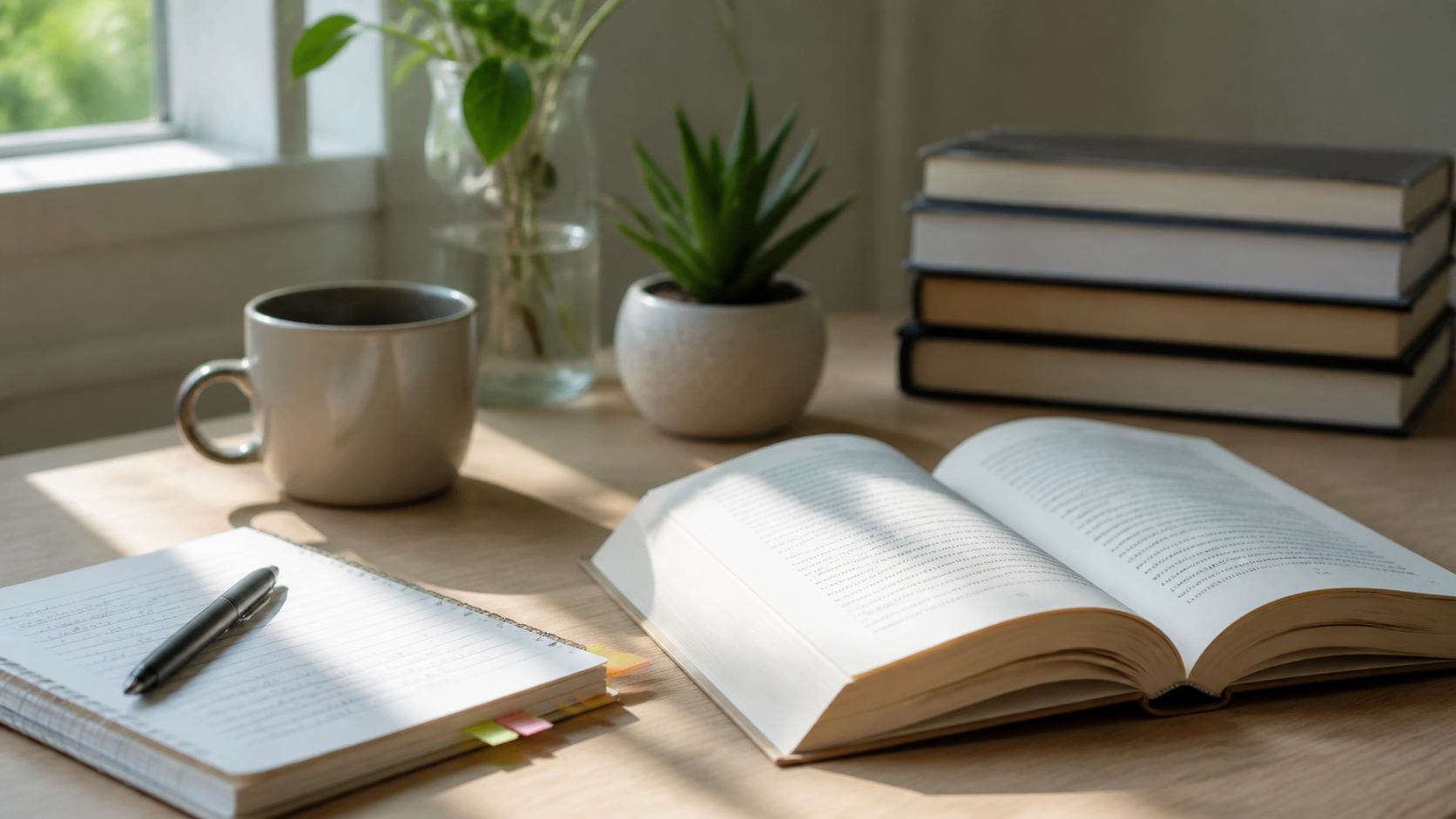 こころの処方箋を読む前に章タイトルと名言を確認する読書机のイメージ画像