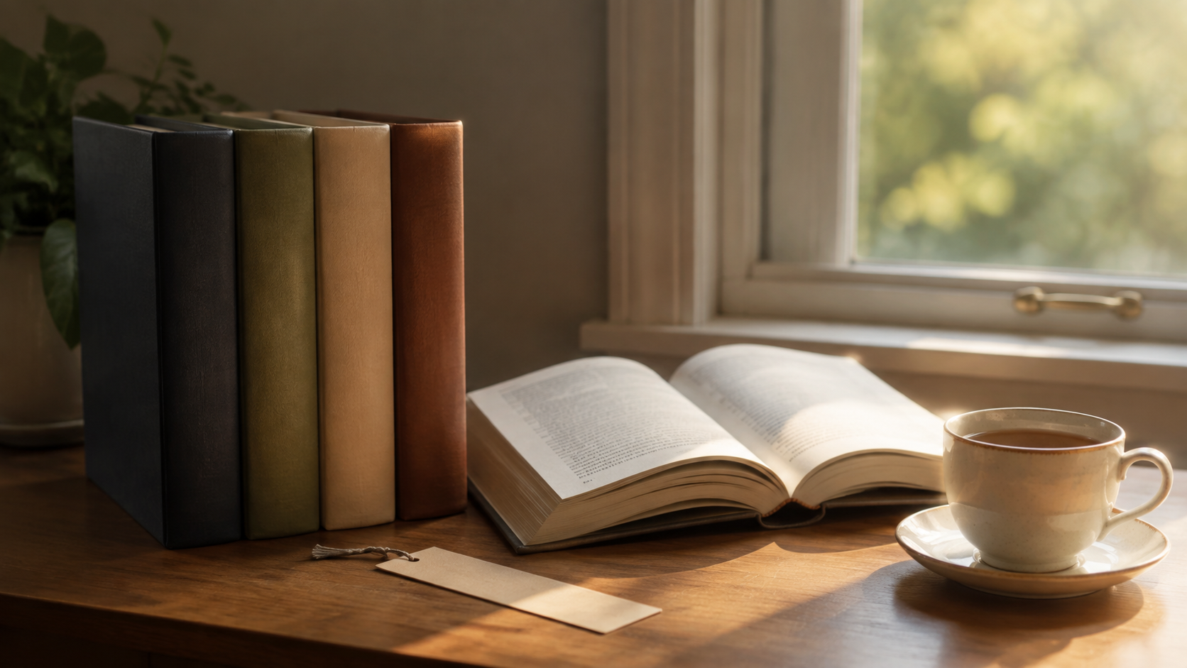 むのたけじの著書を読む場面を表した本と机のイメージ画像