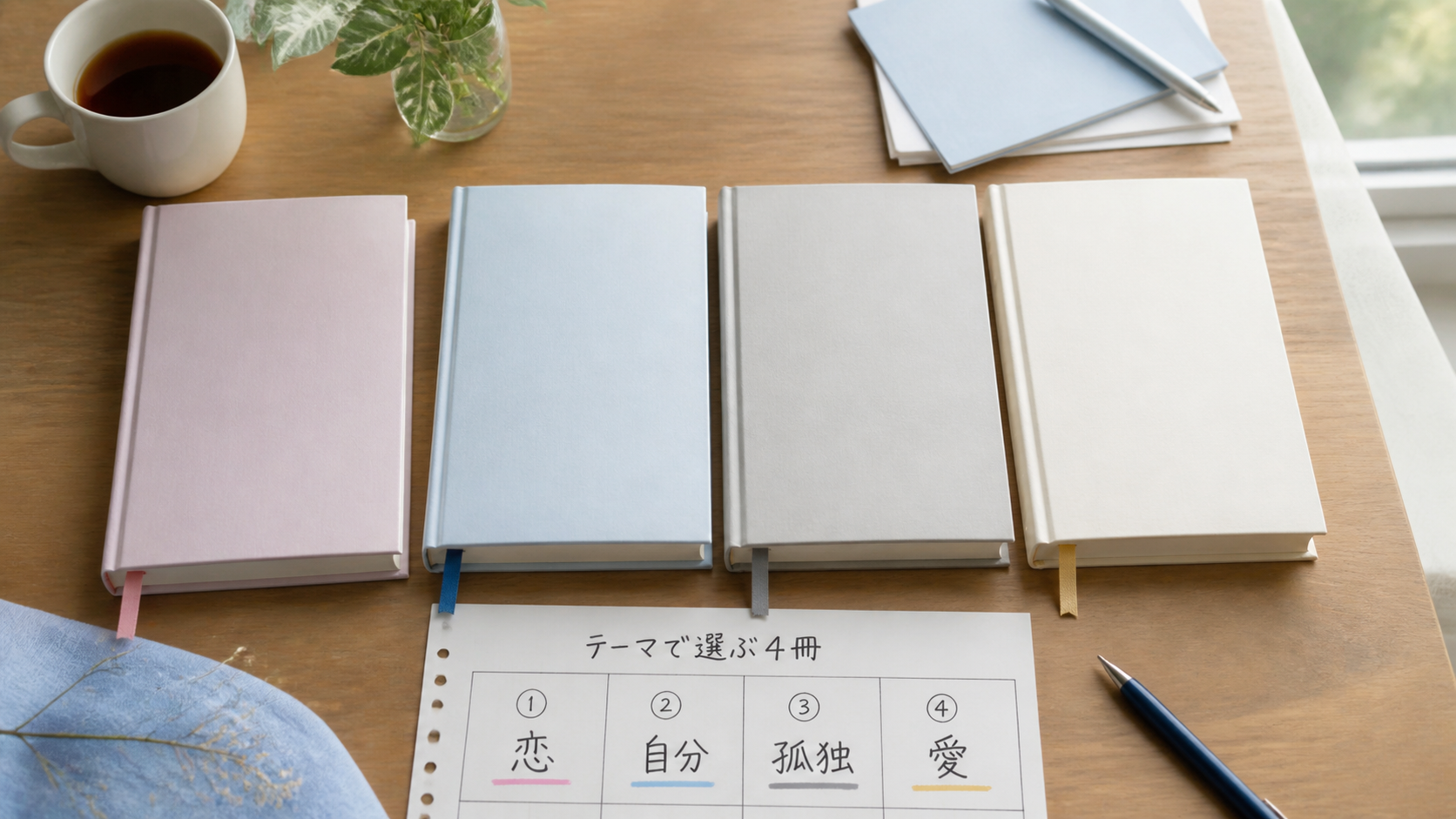 恋、自分、孤独、愛のテーマで選ぶ4冊の本