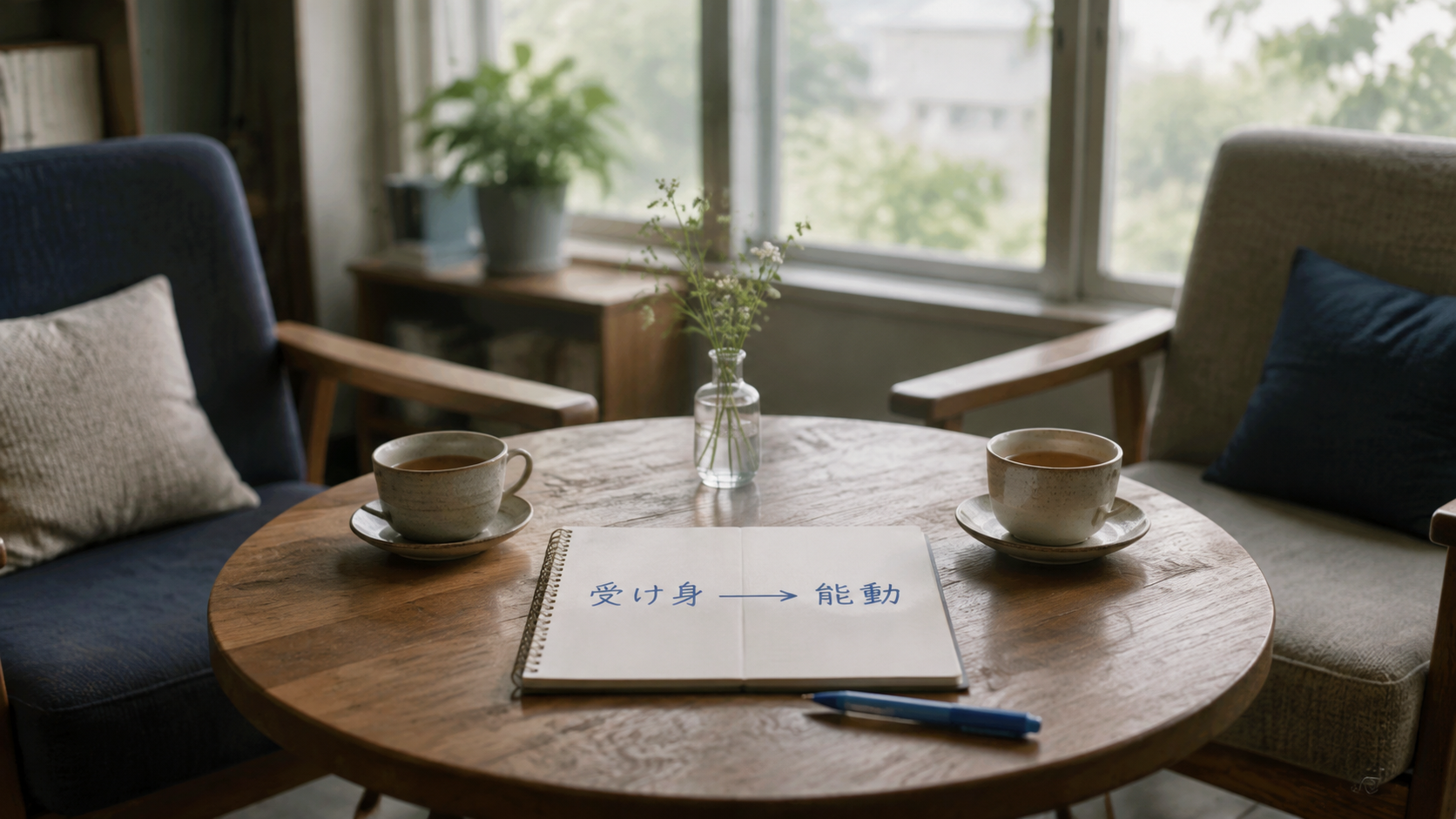 受け身から能動へ愛の視点を移すことを表したイメージ画像