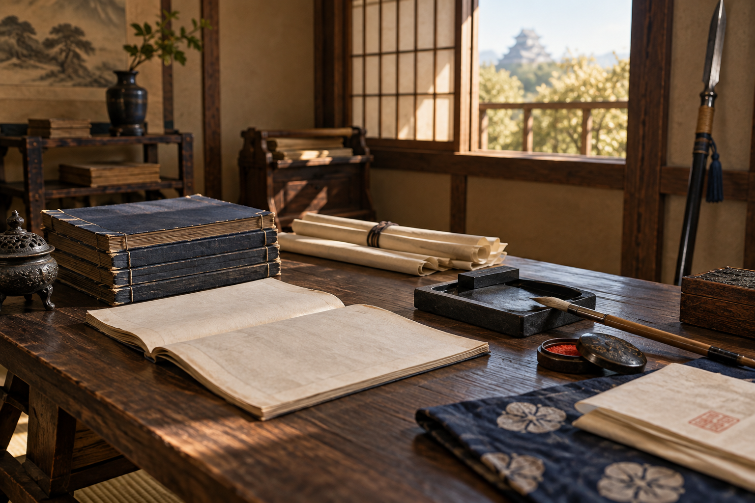 本多忠勝の名言と出典を確認する古書と筆のイメージ
