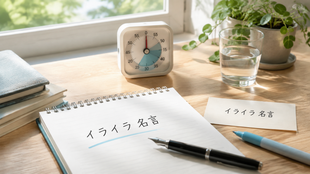 イライラした時に名言で反応を遅らせるイメージ画像