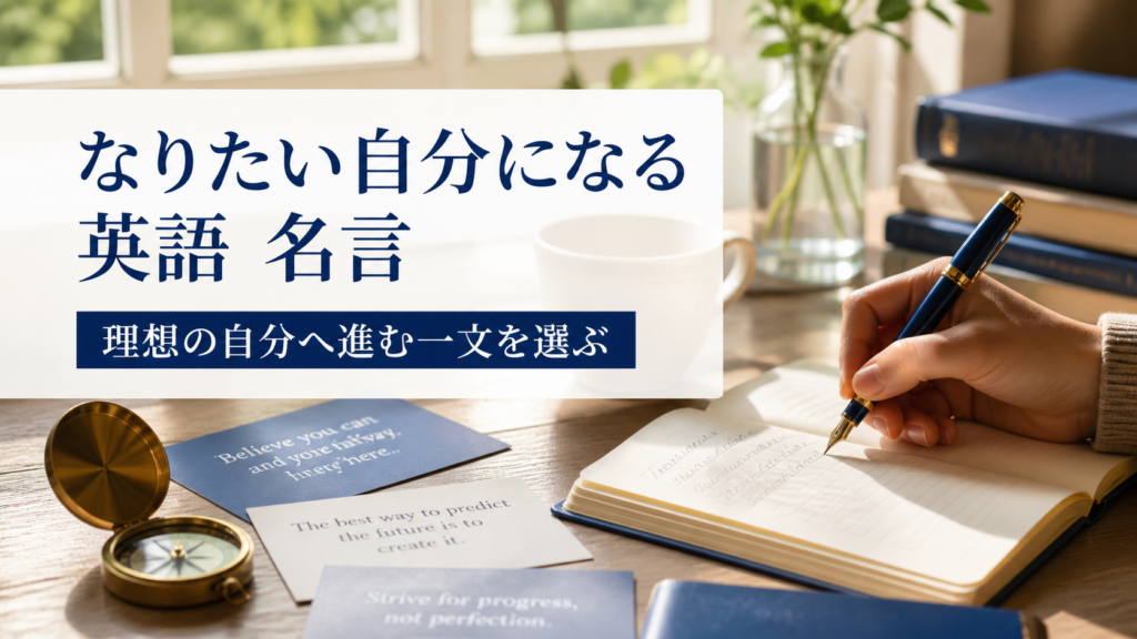 なりたい自分になる 英語 名言の結論が分かるイメージ画像