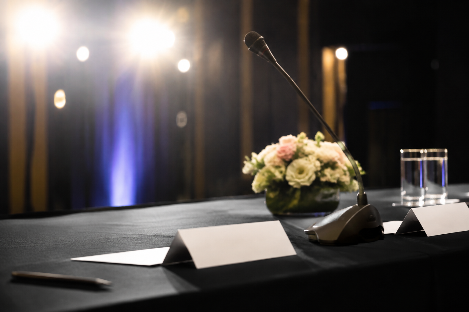ポジティブな名言がイベントや会見で伝わる場面を表したイメージ画像