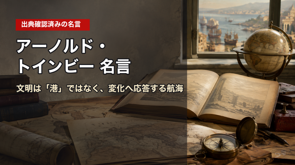 アーノルド・トインビー 名言の要点を示すイメージ画像