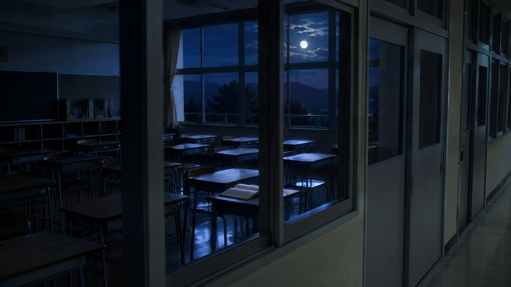 夜の教室で名言を読み解くイメージ画像