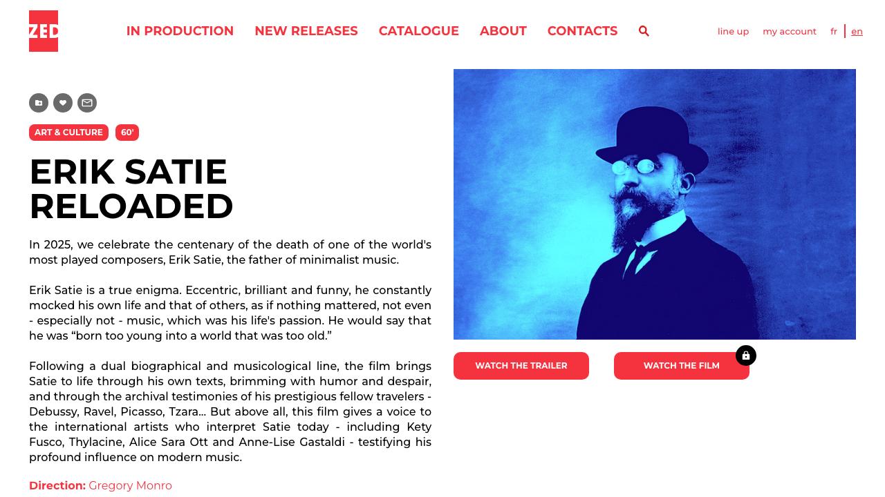 ZED公式サイトのERIK SATIE RELOADED作品情報